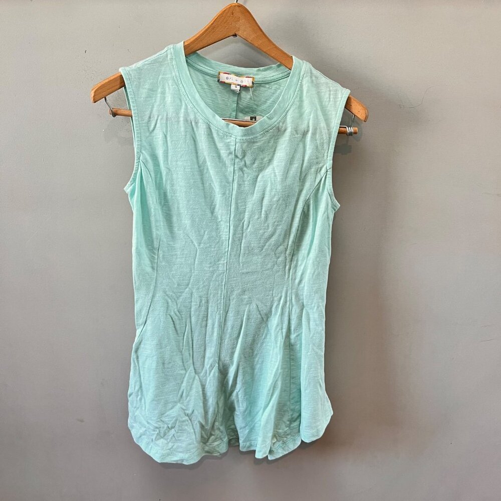 New Eri + Ali Teal Sleeveless Flowy Tunic Tank Top S